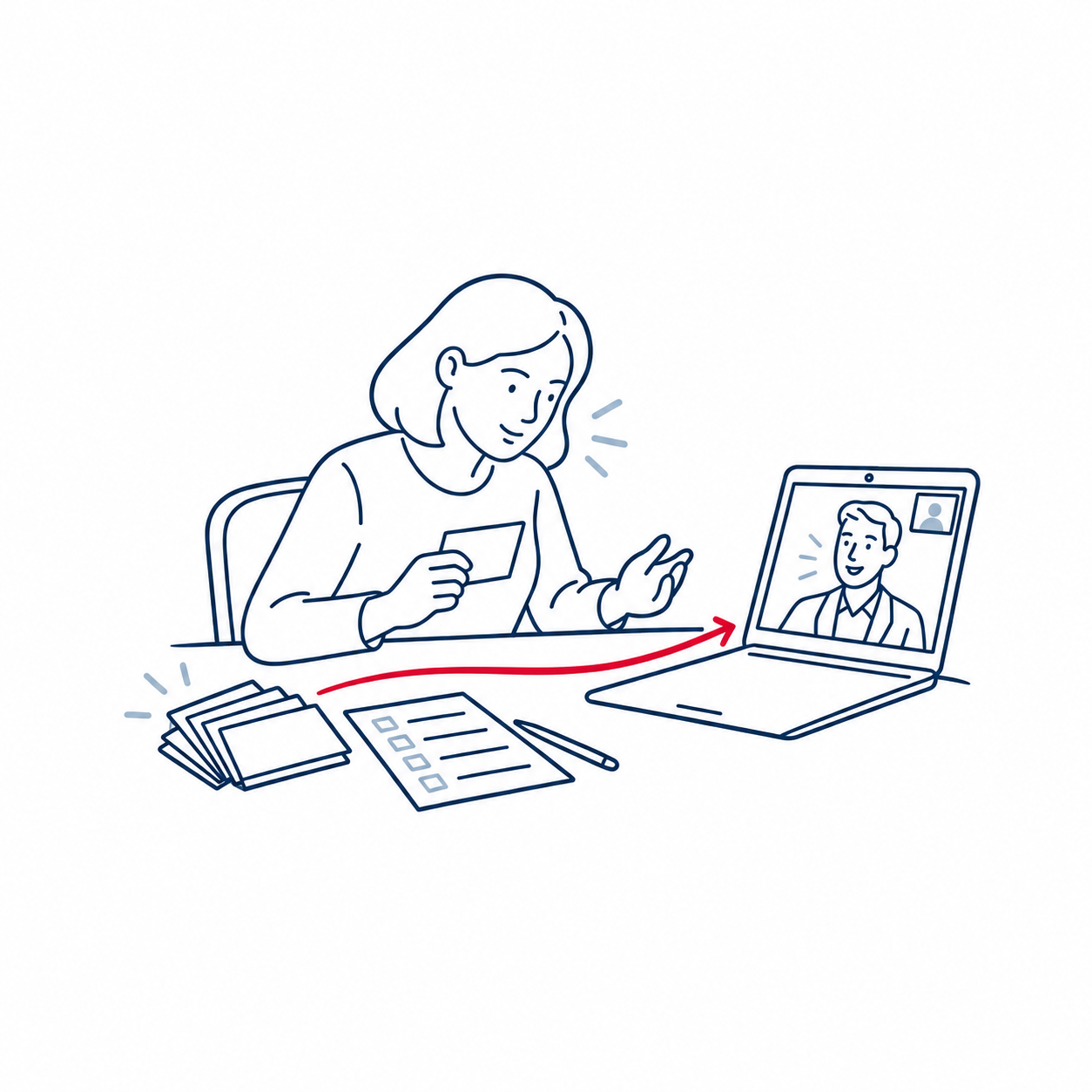 Applicant preparing for a medical school interview through strategy and practice