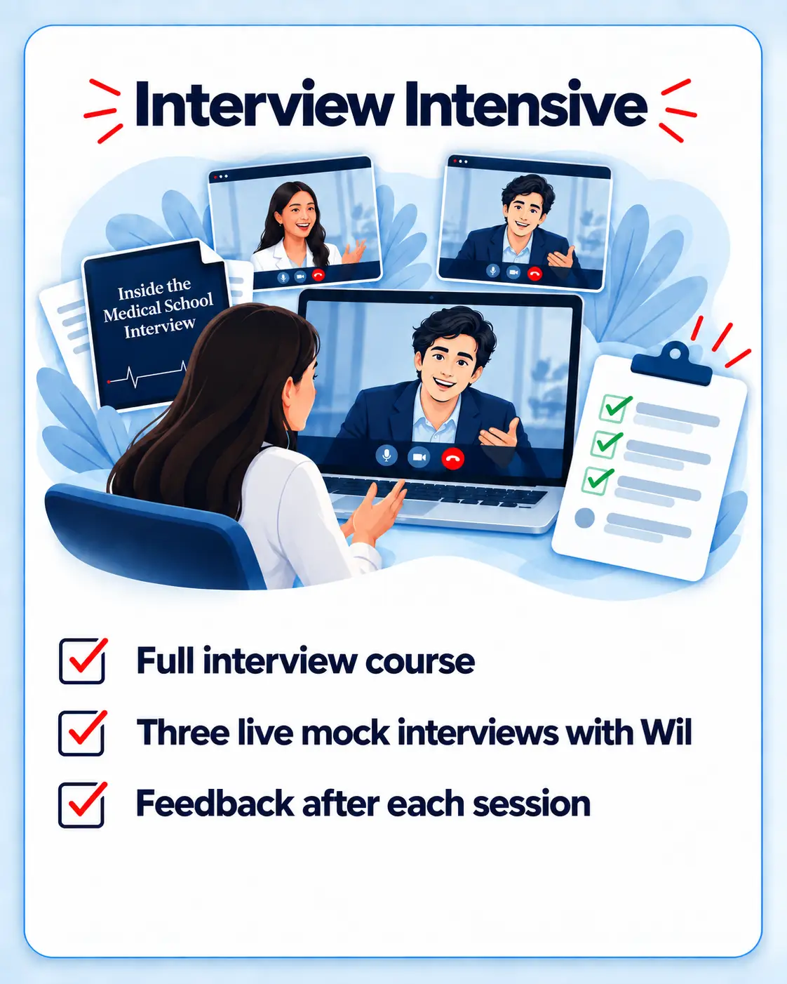 interview intensive card | Pre-Med Community